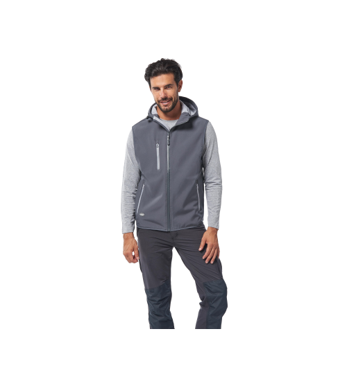 GILET GRIGIO/GRIGIO CON CAPPUCCIO FISSO - L