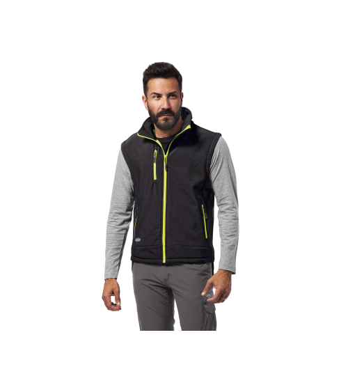 GILET SOFT-SHELL NERO/GIALLO - XL