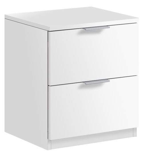 COMODINO MODERNO - IN TRUCIOLARE  CM.46X38X34 - Mod. FORES - BIANCO