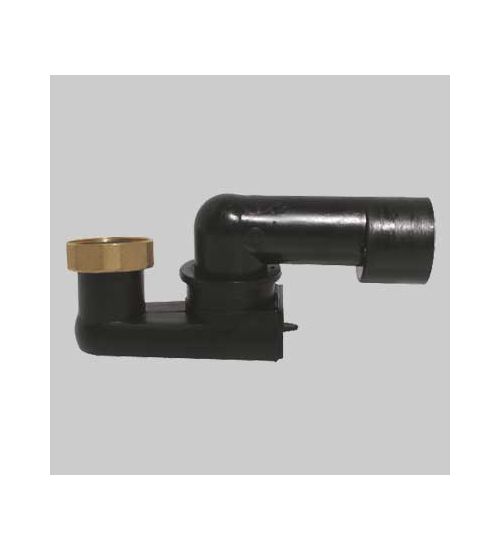 SIFONE NERO CON DADO OTTONE - 1"1/2