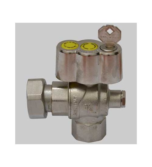 VALVOLA A SFERA GAS SQUADRA POST CONTATORE - 3/4 x 1" girevole