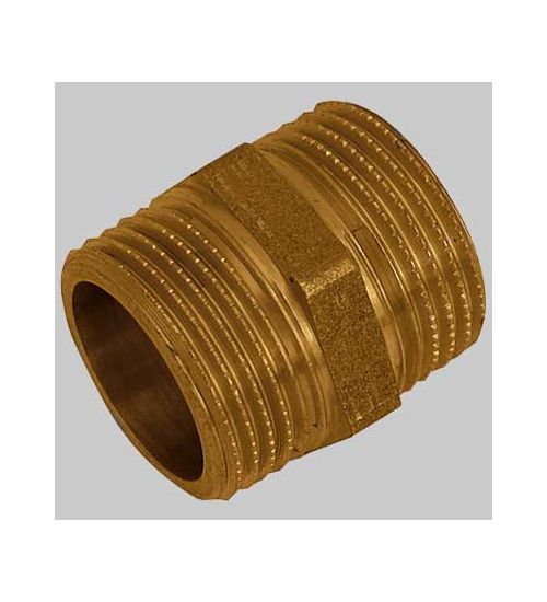 NIPLES 5 FILETTI OTTONE GIALLO - 1" x 1"