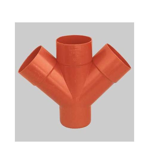 DERIVAZIONE DOPPIA 45° PVC - 100