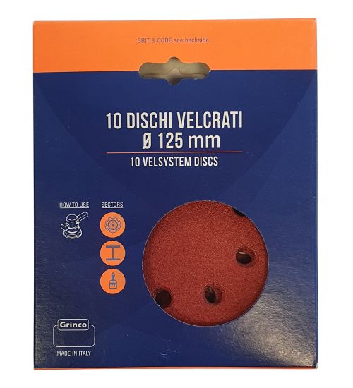 DISCHI ABRAS.VELCRATI 8 FORI MM.125 GR.120 CF PZ10