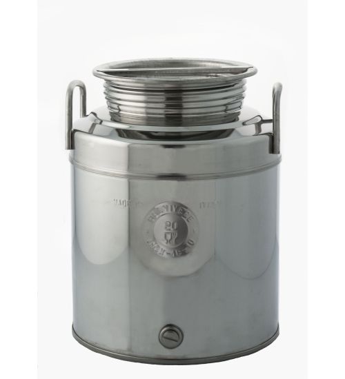 CONTENITORE PER OLIO IN ACCIAIO INOX LT.20- BELVIVERE