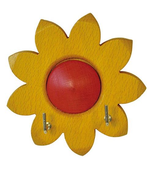 APPENDITUTTO ADESIVO LEGNO 'GIRASOLE' 2 posti - pz. 1