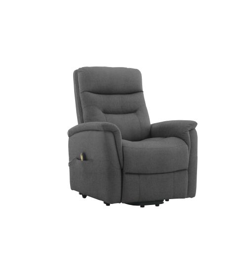 POLTRONA RECLINER SOFT DUE MOTORI TESSUTO GRIGIO