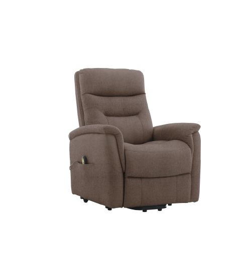 POLTRONA RECLINER SOFT DUE MOTORI TESSUTO MARRONE