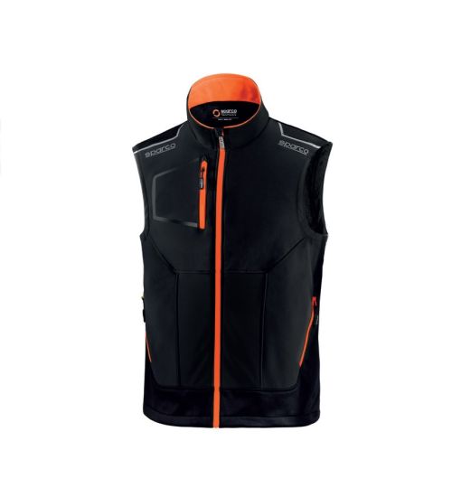 SPARCO GILET ILLINOIS BLACK ORANGE  TG XXL