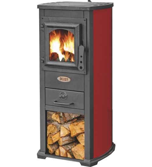 STUFA LEGNA 5.3 KW BERNA LUX ROSSO