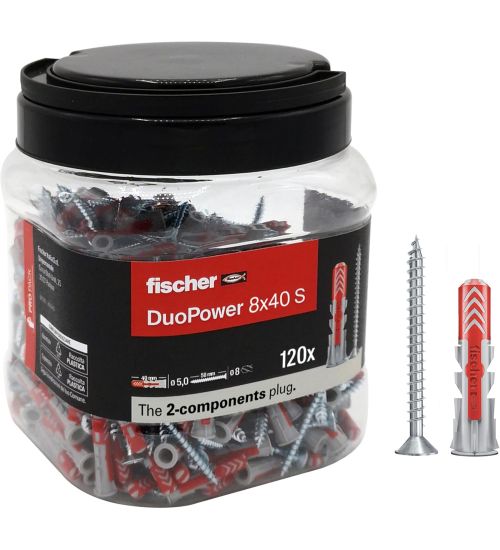 FISCHER TASSELLO DUOPOWER S 8X40 PROPACK 120 PZ