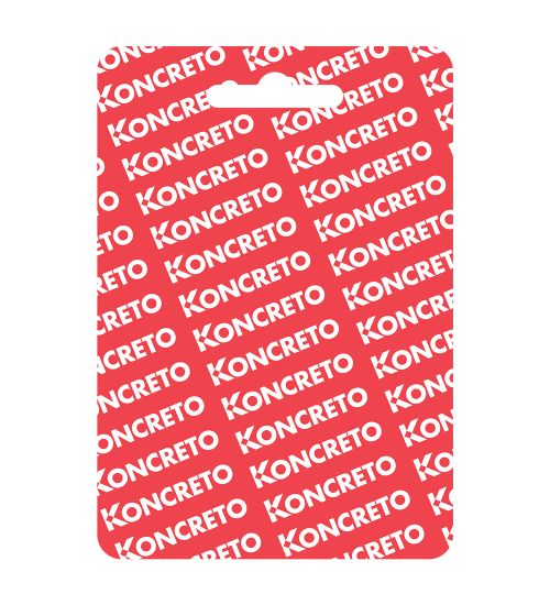 CARTELLINO FINE CORSA 'KONCRETO' mm 80 x 125