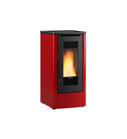 STUFA PELLET CANALIZZATA 10 KW DAHIANA PLUS 5.0 BORDEAUX