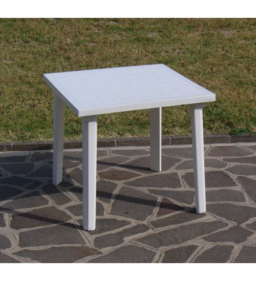 TAVOLO RESINA ART.59 CM. 80X80 BIANCO