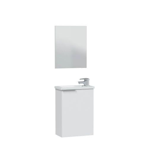 KIT MOBILE BAGNO CM 40X22X58H C/LAVABO BIANCO LACC