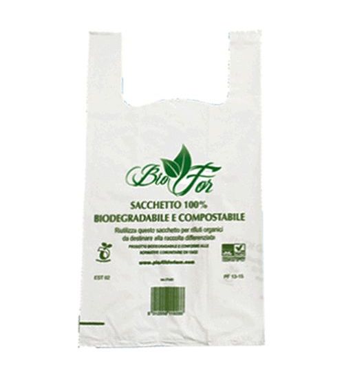 BUSTE SHOPPER COMPOSTABILI Maxi gr.12,5 - 30+20x60 cf.500 pz