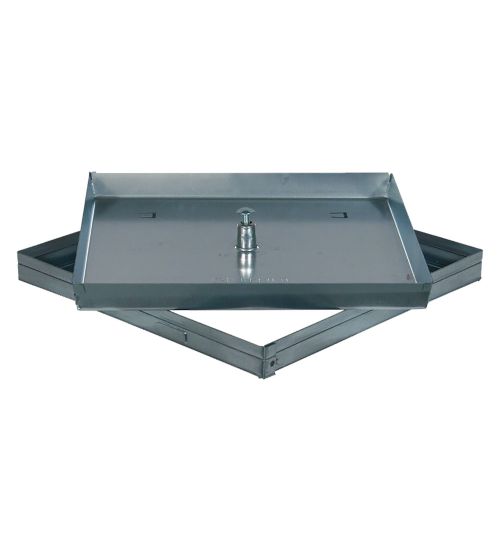 SIGILLO PORTAPAVIMENTO ZINCATO cm 43 x 43 - luce cm 39 x 39