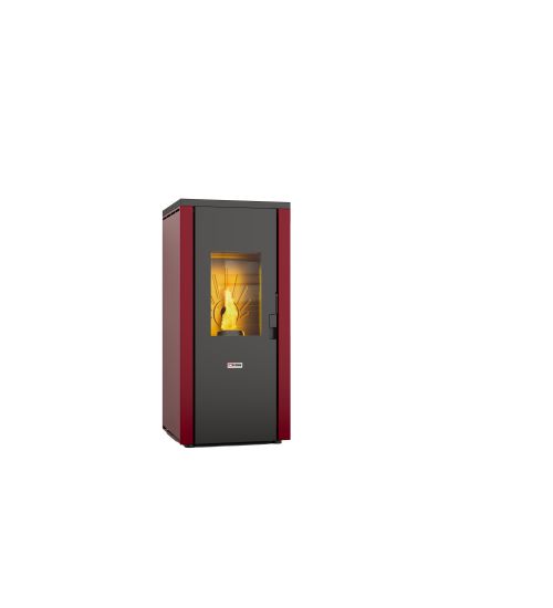 STUFA PELLET VENTILATA 8,3KW EVO 5.0 BORDEAUX