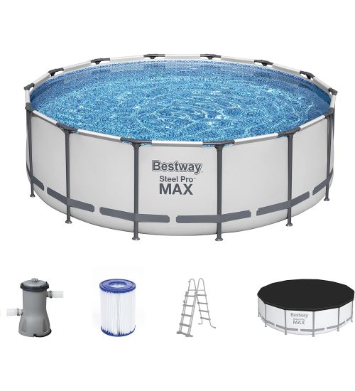 PISCINA FUORI TERRA ROTONDA 5612X - CM.427X122H BESTWAY STEEL PRO MAX