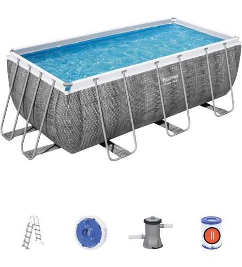 PISCINA FUORI TETTA COMPLETA 56722 - 412X201X122H BESTWAY POWER STEEL