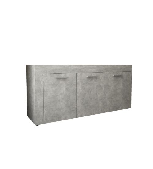 KIT CREDENZA 3 ANTE - MOD.MADIA - DIM.157X82X41- COL.CEMENTO