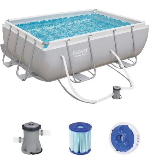 PISCINA FUORI TERRA CON POMPA 282X196X84H - 56629 BESTWAY POWER STEEL