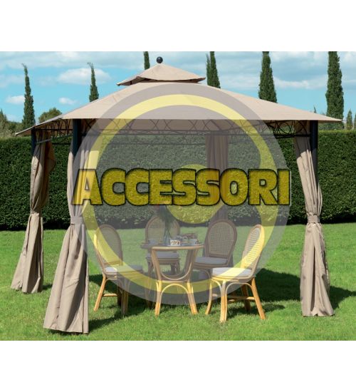 SET 4 TELI LATERALI BEIGE SCURO PER GAZEBO EDEN