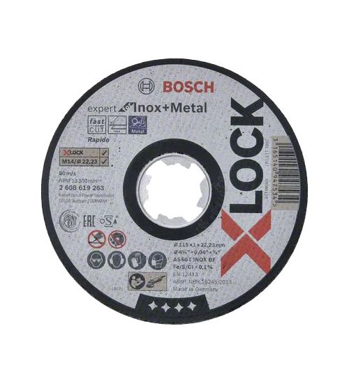 BOSCH-B DISCO PER INOX X-LOCKMM.115X1,0