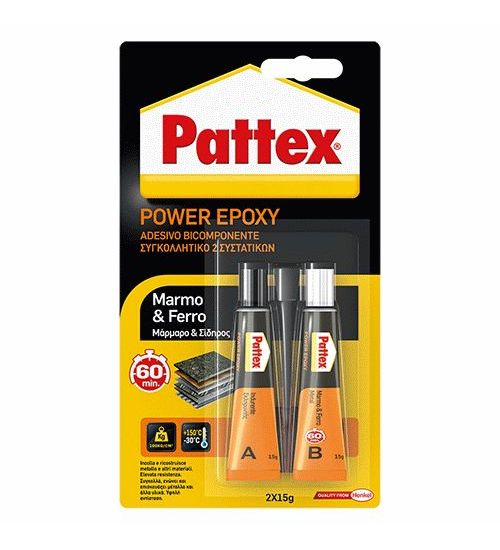 ADESIVO BICOMPONENTE PATTEX POWER MARMO E FERRO GR. 30