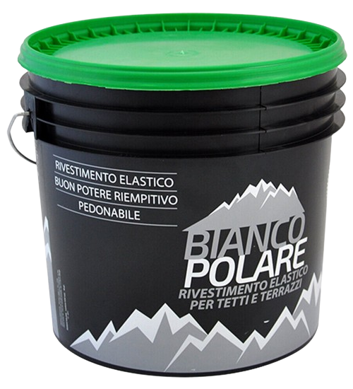 VERNICE ACRILICA PER TETTI KG 20 - COL.VERDE - BIANCO POLARE