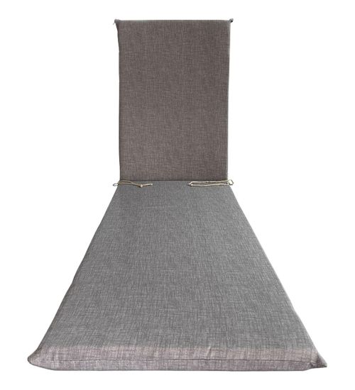 CUSCINO GARDEN GRIGIO PER SDRAIO CON POGGIATESTA H.5 CM.180X50