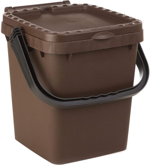 PATTUMIERA PER RIFIUTI - ECOPLUS LT.10 - CM 24X25,5XH.29,5 - MARRONE