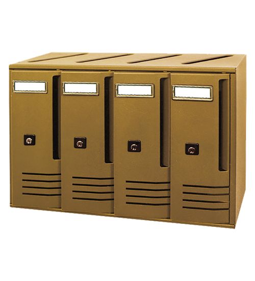 CASSETTA POSTALE SERIE 'CUBO' C5 - cm 52 x 17,5 x H 30 verniciata bronzo