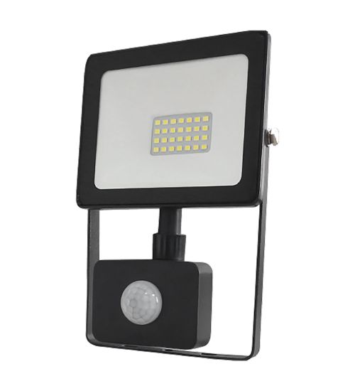 PROIETTORE A LED CON SENSORE PRESENZA 50W - mm 190 x 202 x 52 / 4000K (4400 lm) - bianco