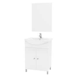 Mobile bagno con lavabo e specchio integrati Mod. Besst 55