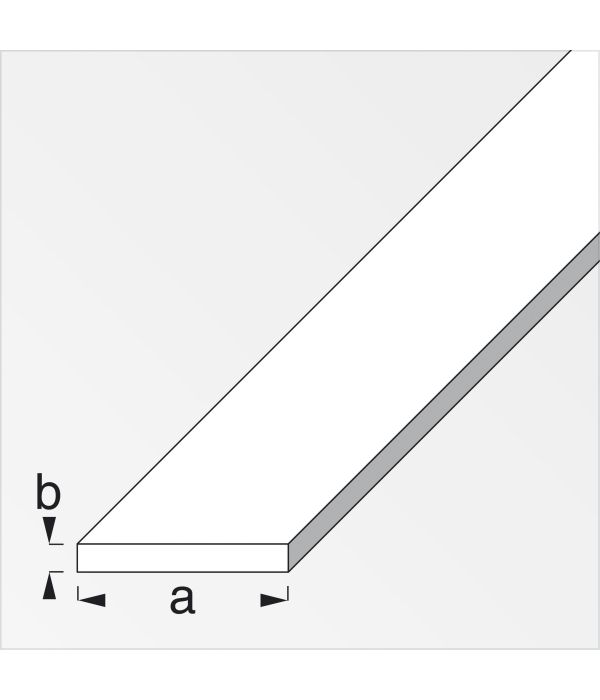 Profilo piatto 2 m 30x2 mm alluminio bianco