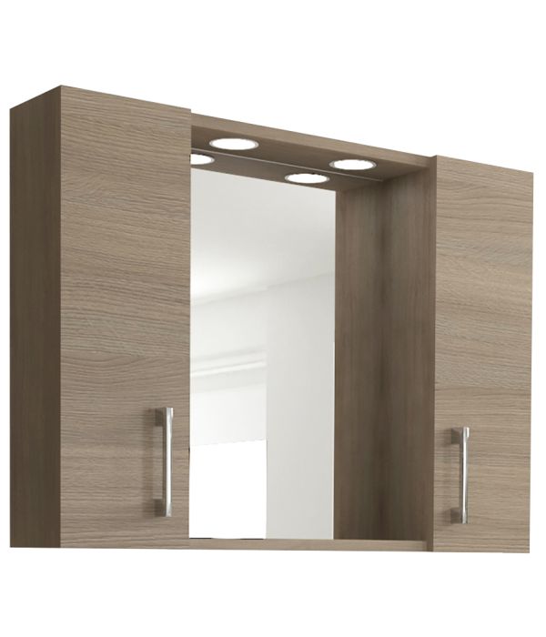 Specchiera da bagno, con illuminazione. Dim: 77x15,5x57 h cm